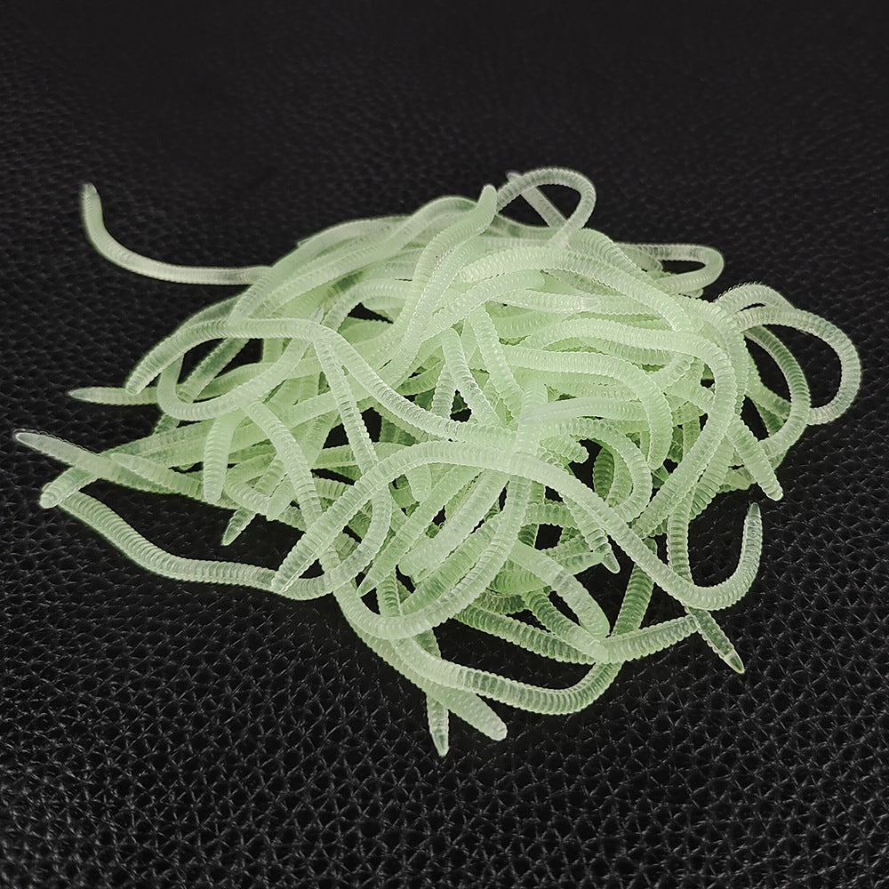 π£ Shrimp-Scented Lifelike Earthworm Soft Fishing Lures β Flexible Ribbed Action, Glow Effect & 50-Piece Pack πͺ±β¨