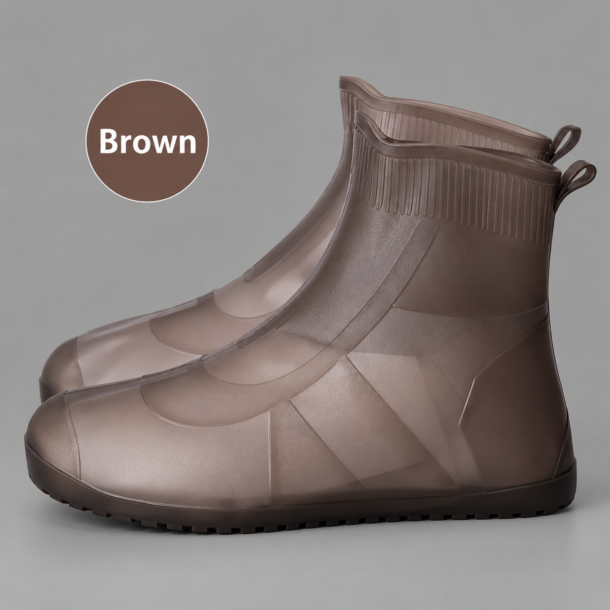 ☔Reusable Latex Rain Shoe Covers – Mid-calf, Waterproof, and Wear-resistant