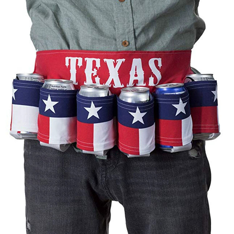 ๐บ Patriotic Funny Beer Belt, Adjustable Beverage Holder
