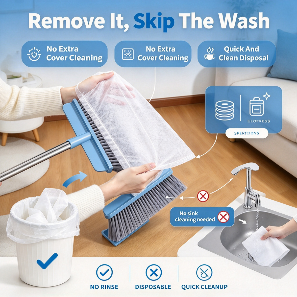 Disposable Broom Hair & Dust Catcher Covers