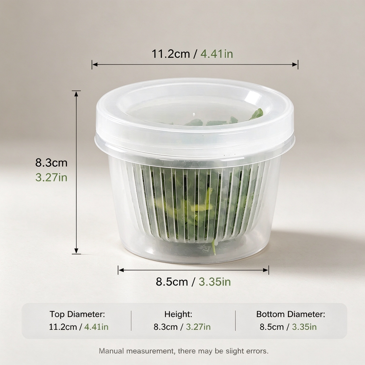 🥬5-Pack Multifunctional Food Storage Containers – With Drain Colander and Airtight Lid