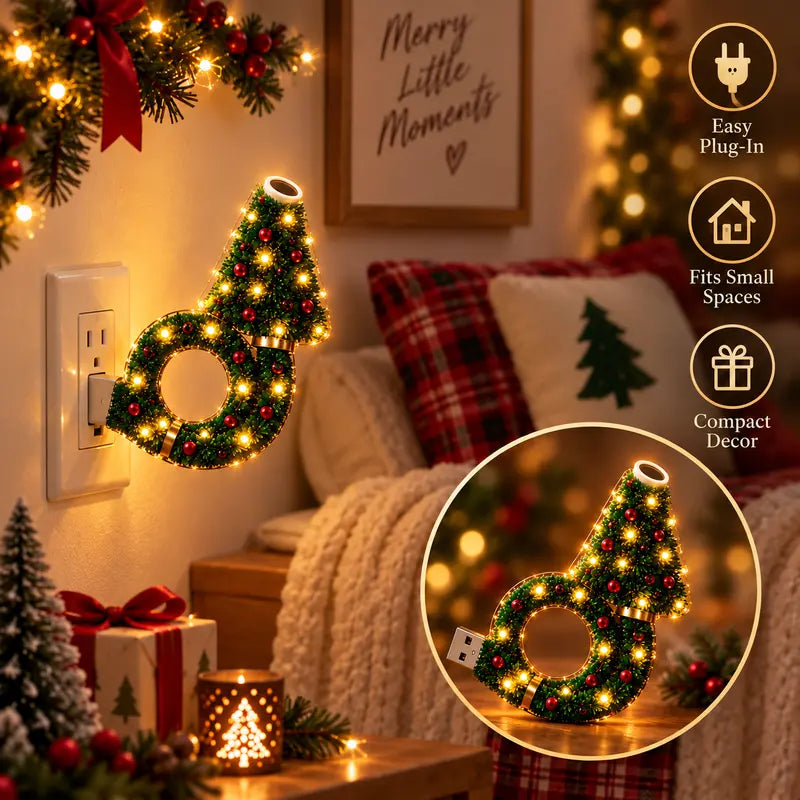 USB Plug-In Christmas Projector Night Light