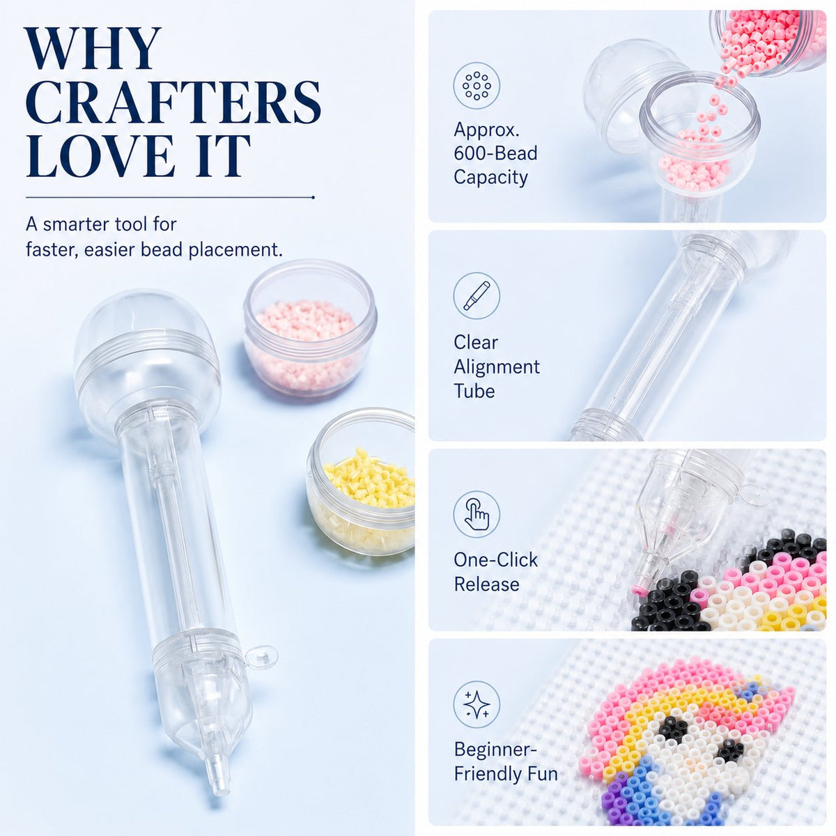 Push-Type Perler Beads Dispenser Pen