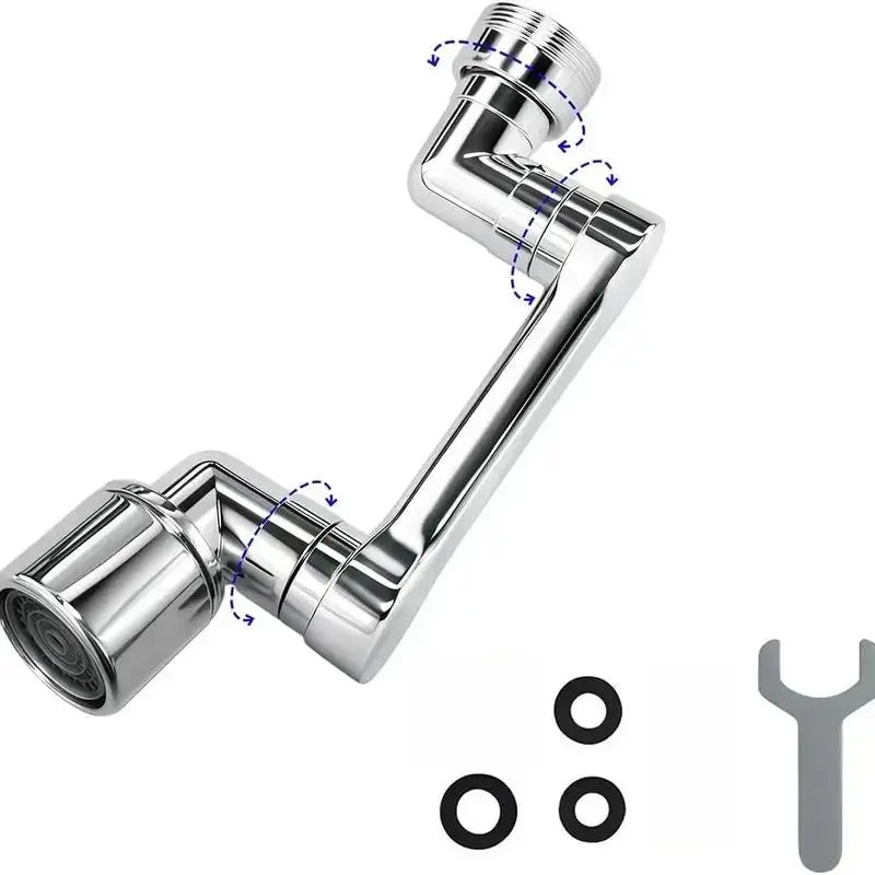 🦾🌊 Metal Faucet Extender with 1440° Rotation Brass Aerator