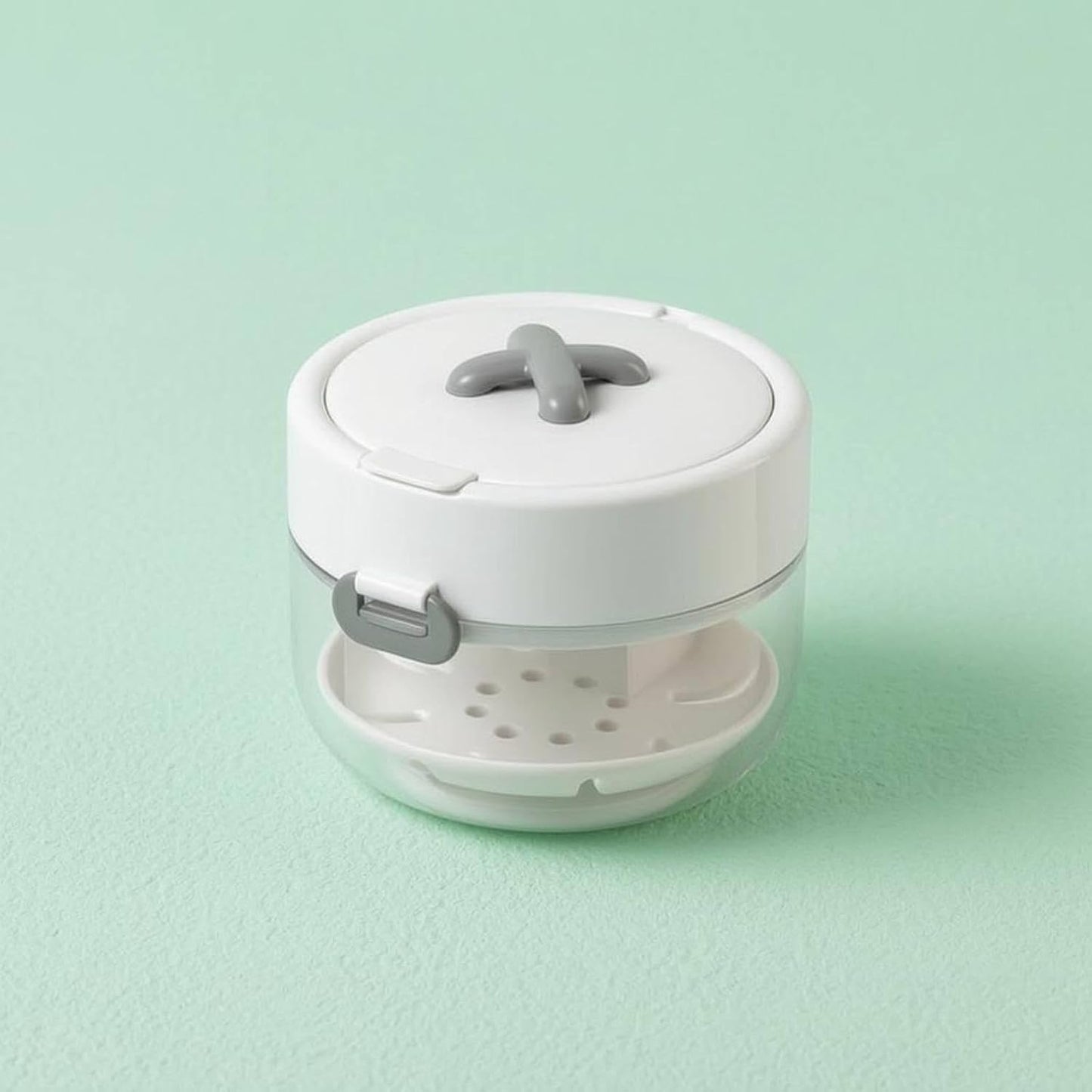 🦷💧 Retainer Cleaner Case Box, With a drainage tray, including a mirror and a brush