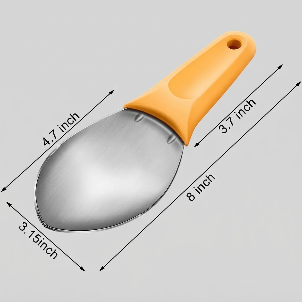 🥭Stainless Steel Mango Pitter/Slicer – With Non-Slip Handle