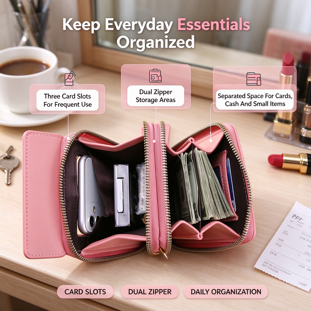 👜Touchscreen crossbody cell phone bag with clear window and card slot