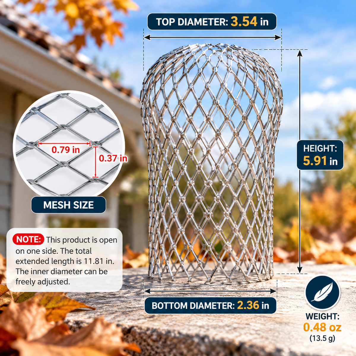 🛡️Aluminum Alloy Gutter Guard/Strainer (2-Pack) – Suitable for Home Drainage Systems