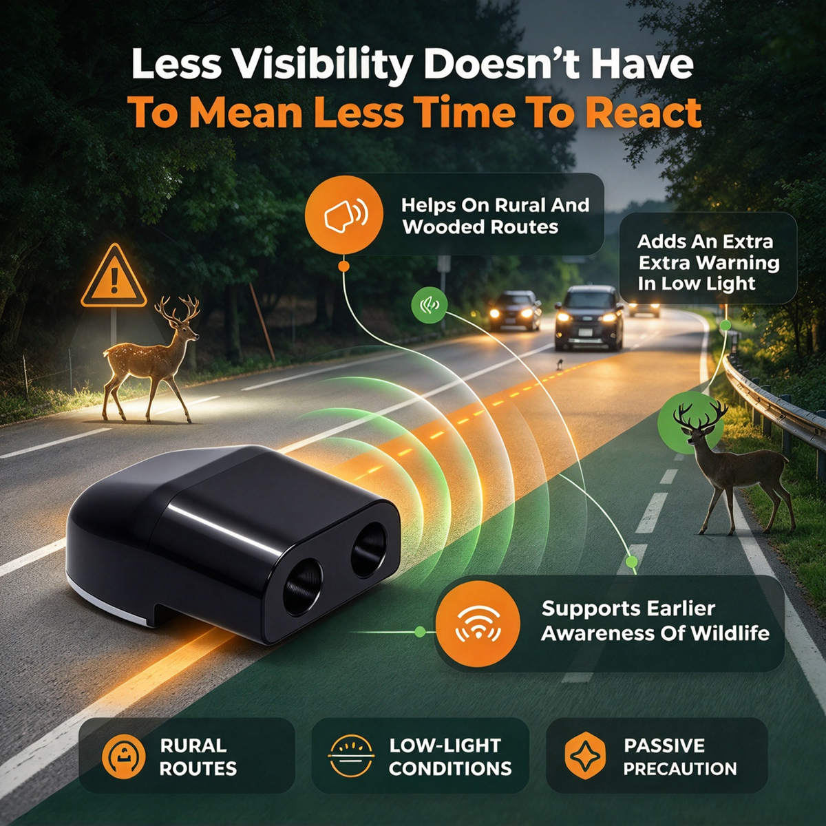 Wind-Activated Deer Warning Whistles