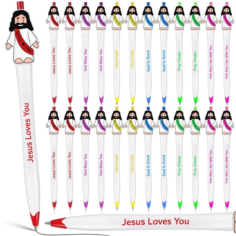 🔥Hot Sale 49% off🌟✝️ Graduation Gifts Bible Verse Ballpoint Pens Jesus Loves You Pens