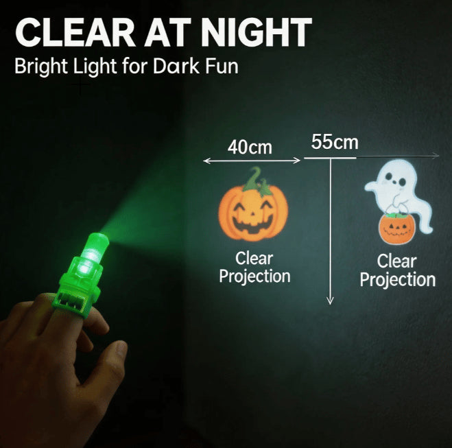 🎃 Halloween Finger Projection Lights – Fun LED Glow Toy & Party Favor Gift 👻