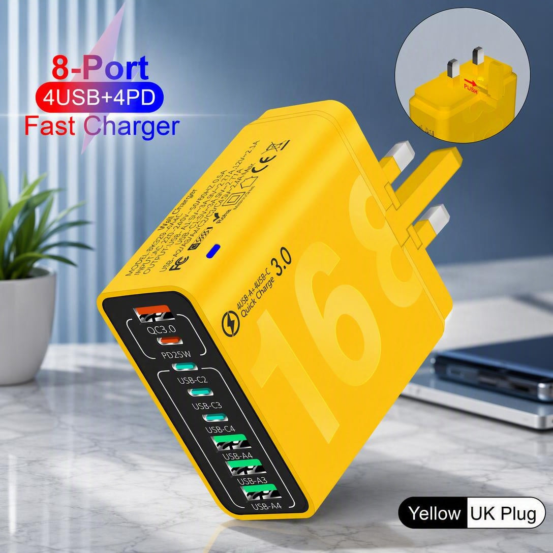 Portable Smart 8-Port Charger, Suitable For A Variety Of Devices