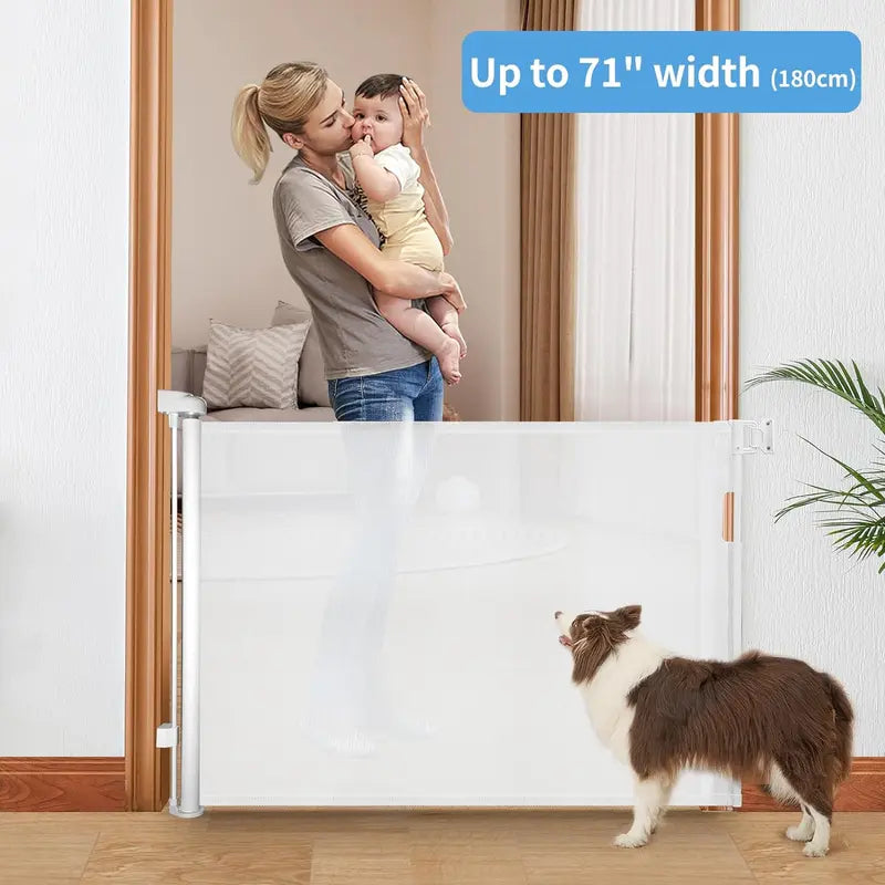 🔄🐾 Retractable Baby Gate,Mesh Baby Gate or Mesh Dog Gate