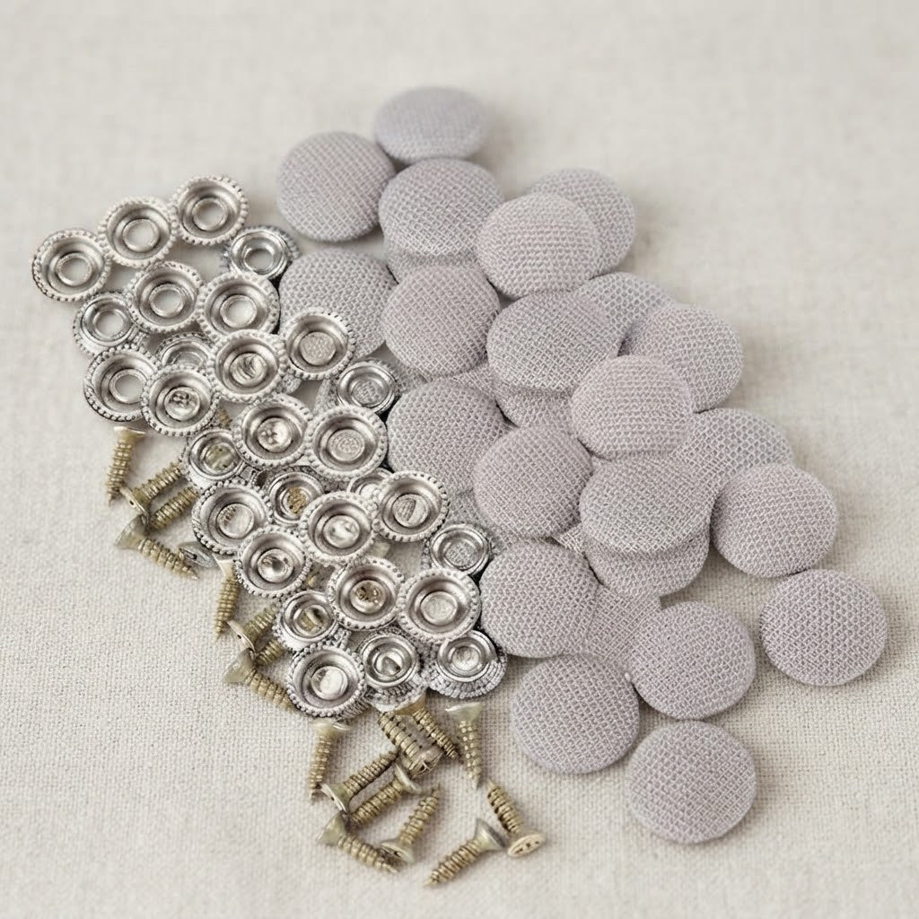 ๐๐ก๏ธ50 Pack Car Roof Headliner Repair Buttons- Fabric Covered Retainer Screws