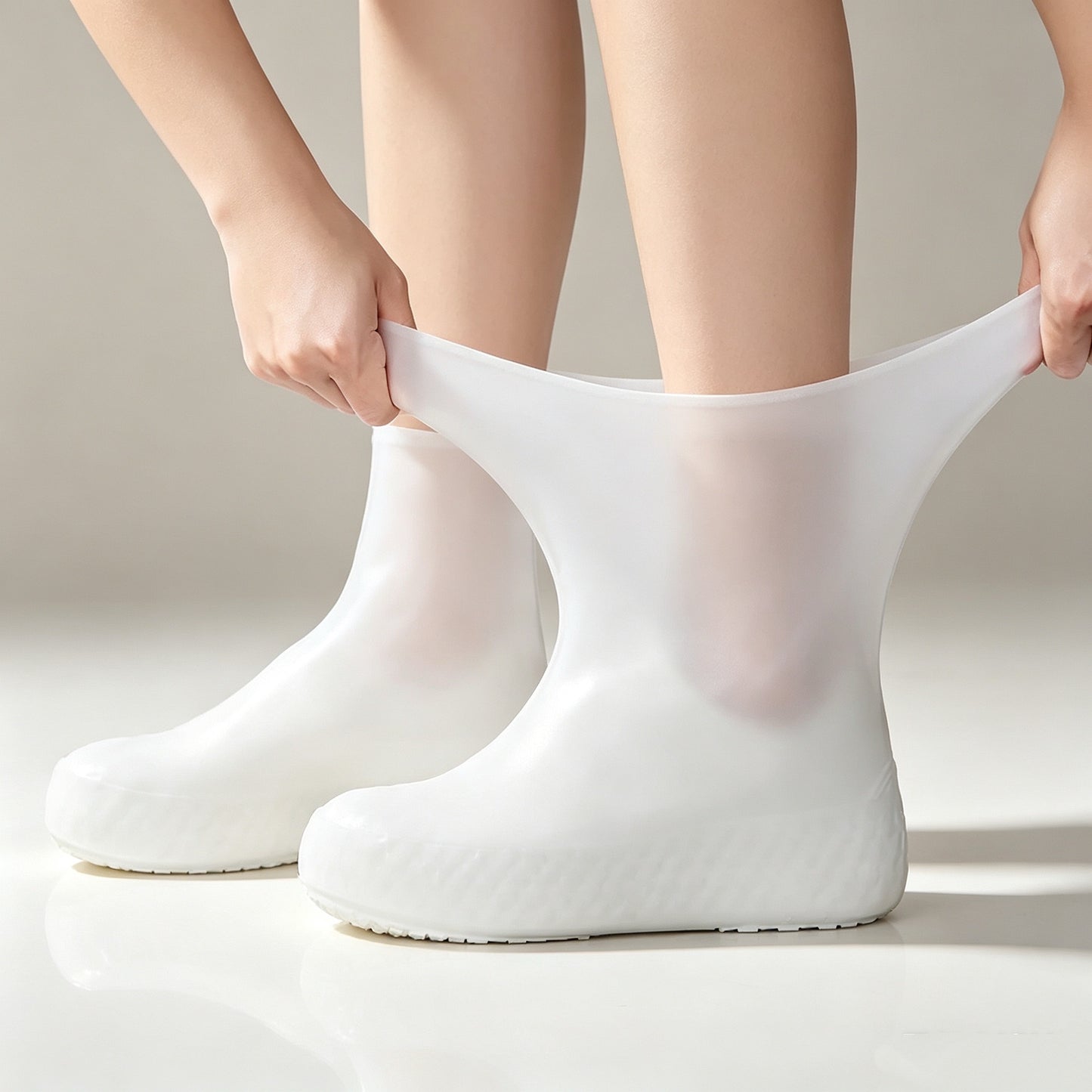 Silicone Rainproof Shoe Covers, Waterproof And Wear-Resistant(A Pair)