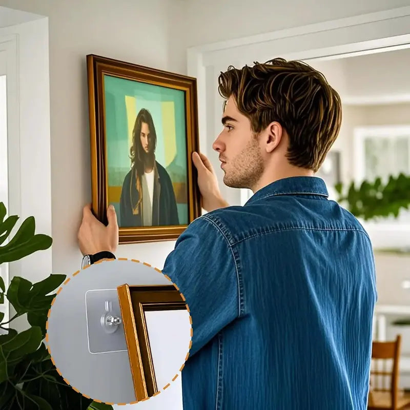 ๐ผ๏ธ Acrylic Photo Hooks - Stainless Steel & Ceramic Self-Adhesive