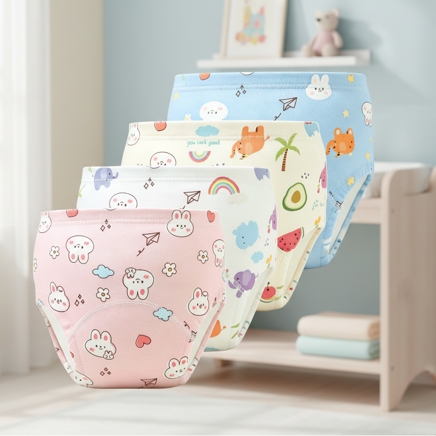 🚽🌱 Toddler Potty Training Pants 100% Cotton Soft Reusable Underwear