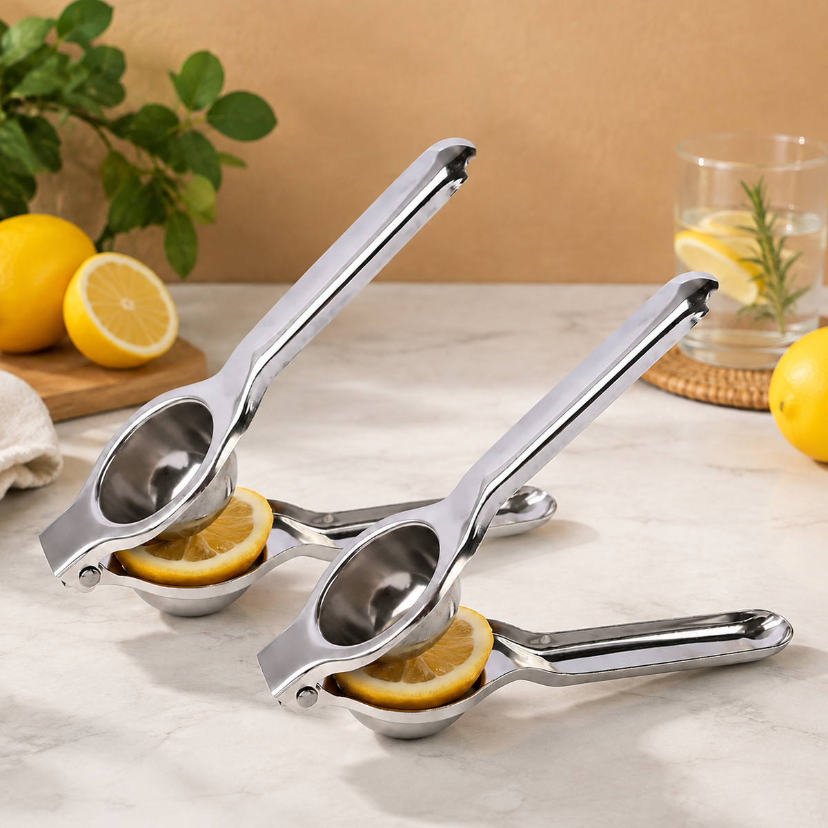 Easy-Press Stainless Steel Lemon Juicer
