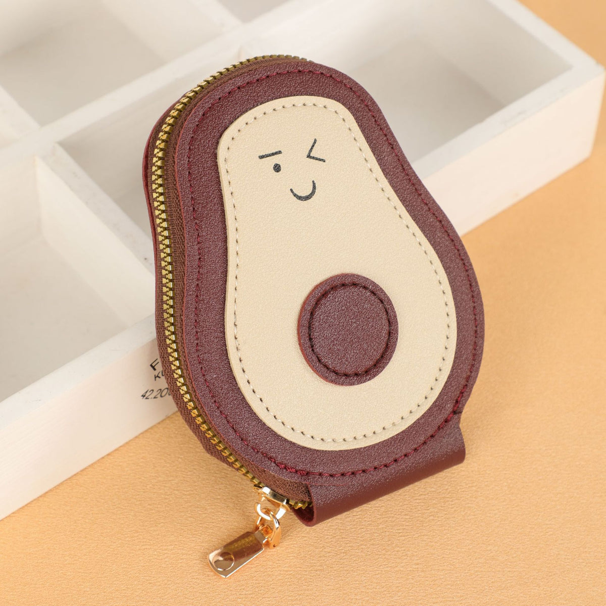 Cute Avocado Accordion Card Holder Wallet