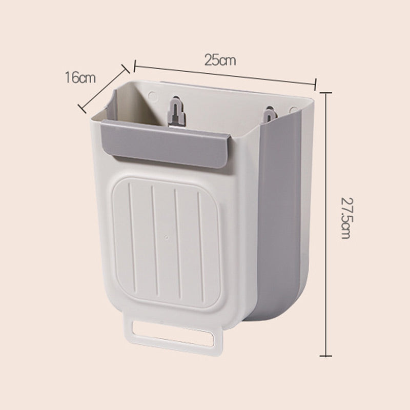 🗑️Foldable Cabinet Door Trash Can for Kitchen – Over-the-Door Hanging Waste Bin