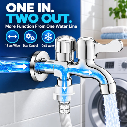 1 In 2 Out Washing Machine Faucet
