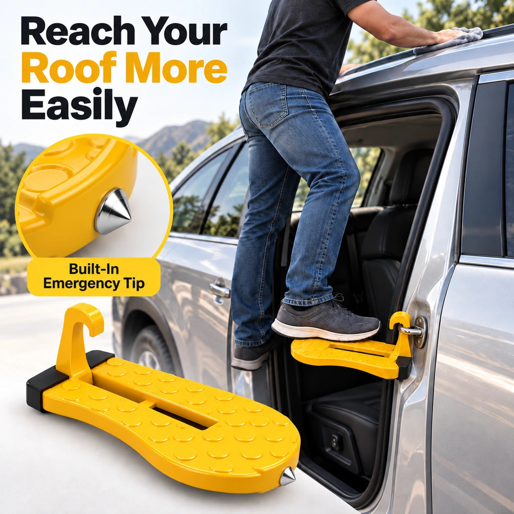 🚗Car Door Step with Built-In Window Breaker