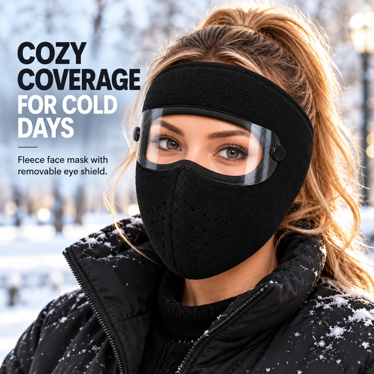 🧣Winter Fleece Face Mask (2-Pack, with Detachable Goggles)