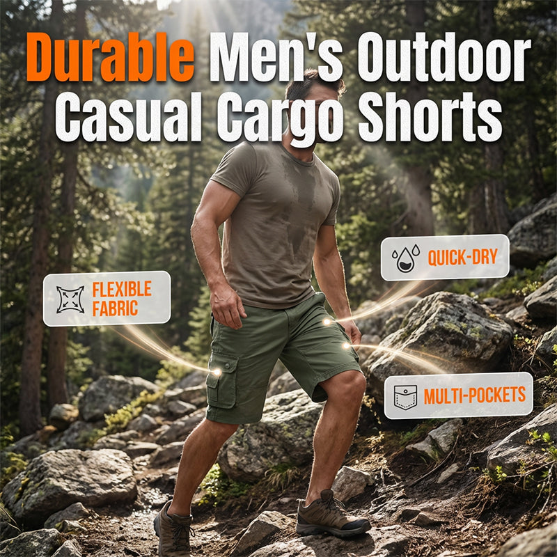 🩳 Men's Outdoor Tactical Cargo Shorts – Multi-Pocket, Durable & Quick-Dry Casual Wear ⛰️