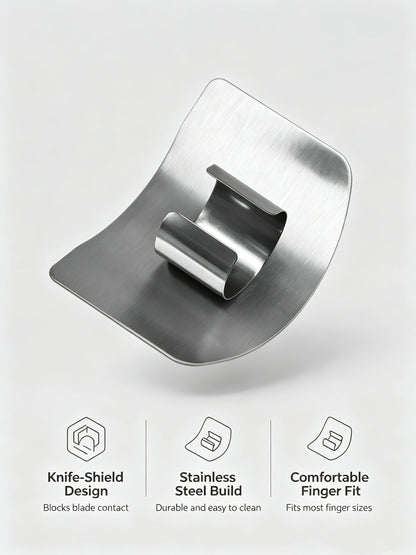 Safe‑Cut Stainless‑Steel Finger Guard, Avoid Cutting Fingers When Cooking