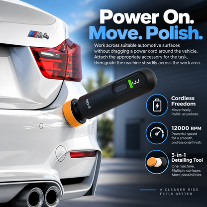 Cordless Car Polish Machine, 12000RPM 3-in-1 Car Detailing Tool