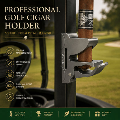 ⛳️ Premium Magnetic Cigar Clip for Golf Carts | Ultra-Strong Magnet & Silicone Grip 💨