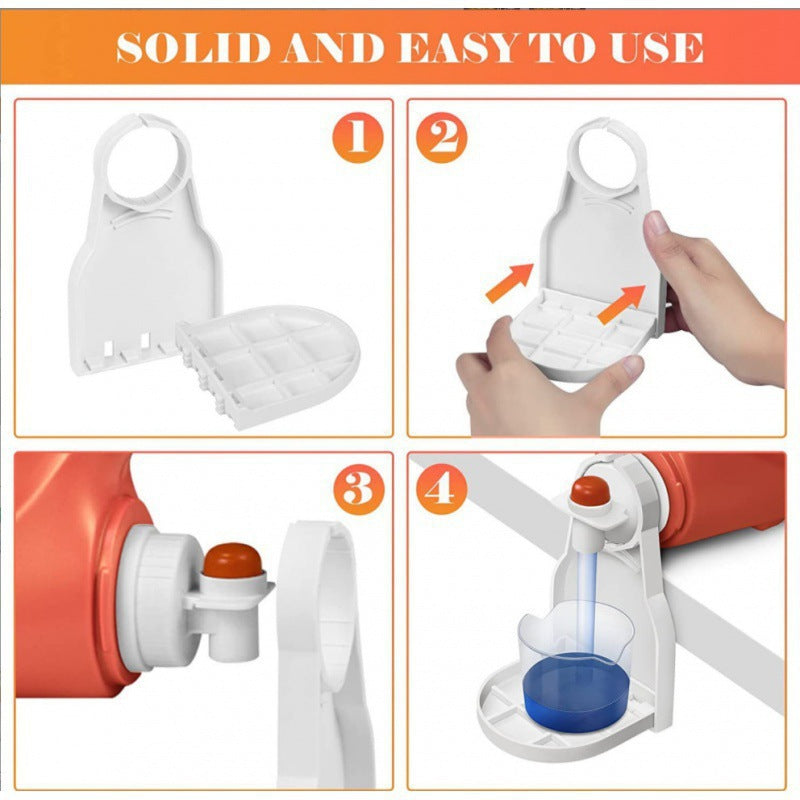 🧺 No-Lift Laundry Detergent Holder – Easy Measuring Cup Stand for Cleaner & Mess-Free Dispensing