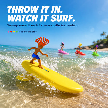 🏄‍♂️ Throw It In & Watch It Surf Back! Battery-Free Mini Wave Surfing Toy 🌊✨