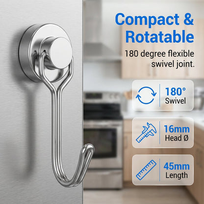 🔥 Heavy Duty 180° Rotatable Swivel Hooks ⚡ — Compact, Strong & Space-Saving Organization! 🏠✨