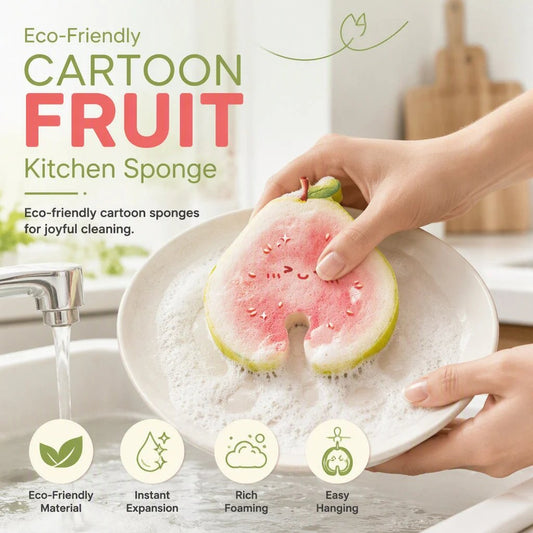 🥑 Cute Fruit-Shaped Magic Dish Sponges Add Joy to Your Kitchen! 🧼
