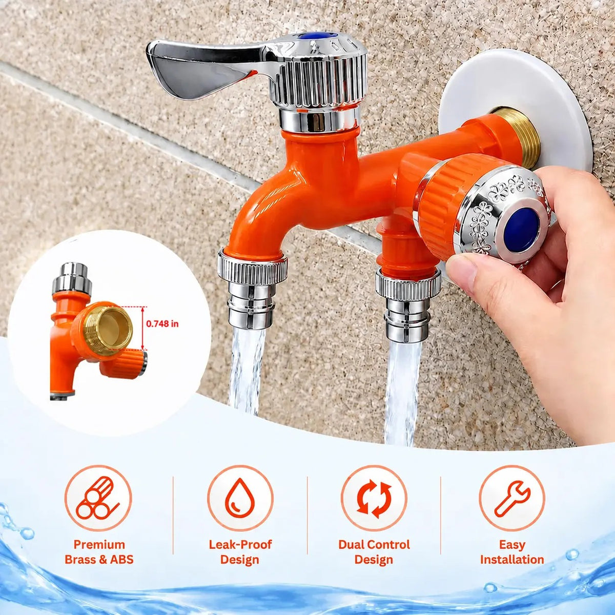 🚰 2-in-1 Dual Outlet Utility Faucet