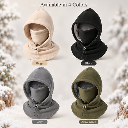 🧣Skip the Hat and Scarf – 3-in-1 Fleece Hood for Head Face & Neck