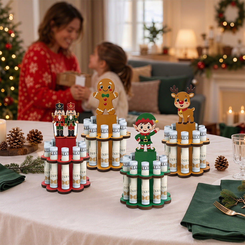 💵 Unique Christmas Wooden Cash Gift Stand – Make Giving Cash Extra Fun & Special! 🎄