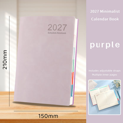 📅 2027 Deluxe Daily Planner with Pen – Waterproof Cover & Color-Coded Index 🖊️