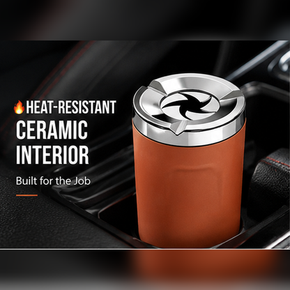 🌀 Rotating Lid Car Ashtray 🖤 Stylish Car Interior Ashtray