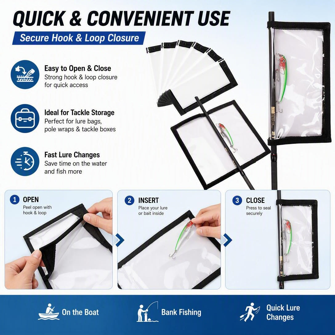PVC Clear Hook-and-Loop Lure Protective Sleeve（2PCS）