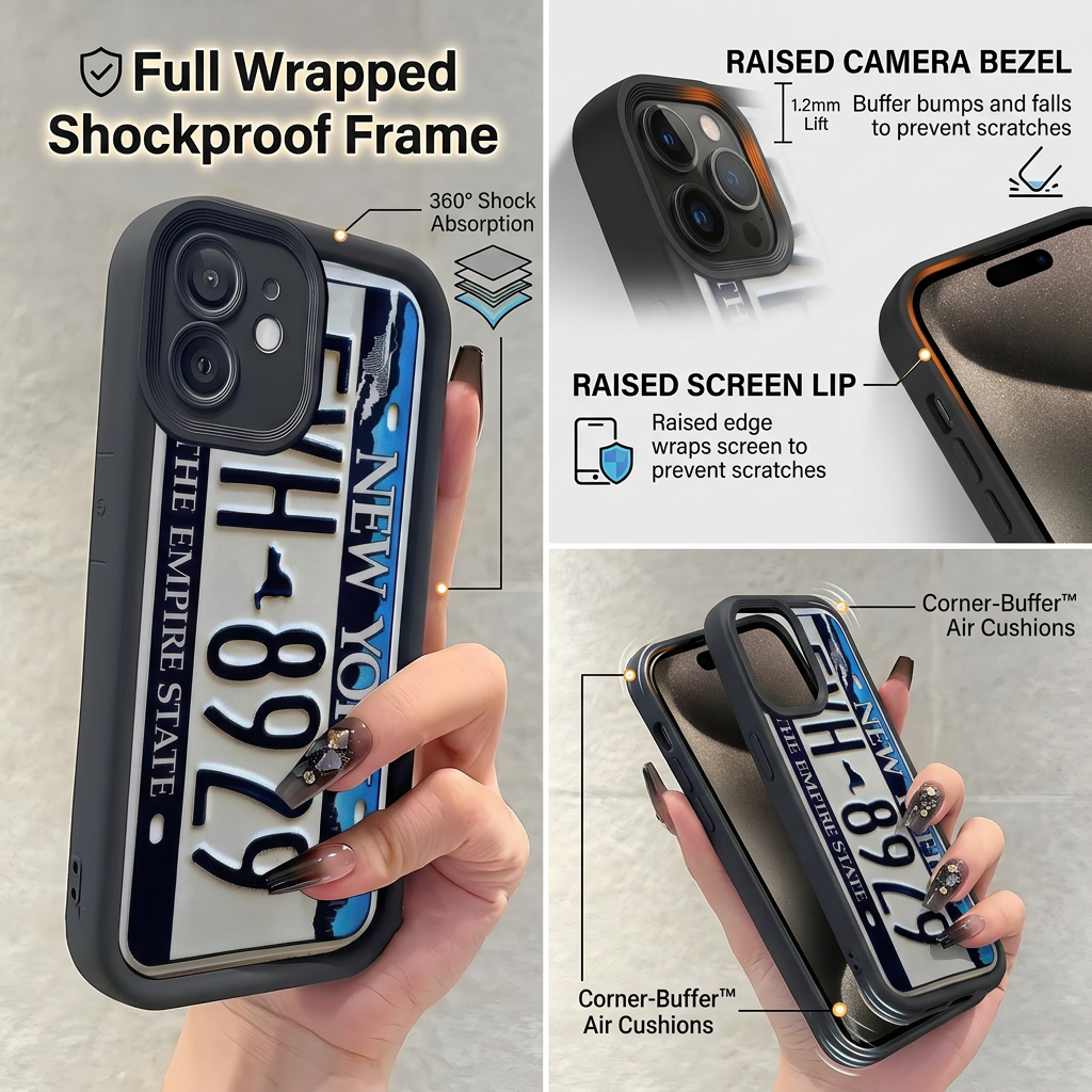 🌬️Applicable to the new Apple 16 full set black groove phone case for 17/17 Pro/17 Promax