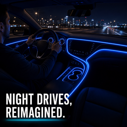 7-Color breathing gradient car ambient lighting