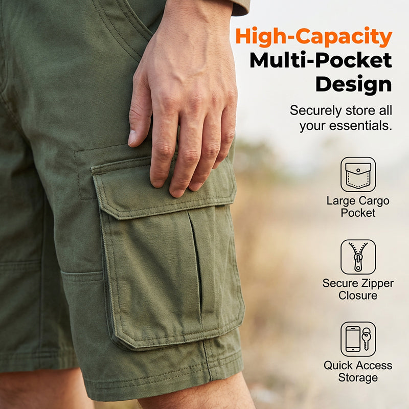 🩳 Men's Outdoor Tactical Cargo Shorts – Multi-Pocket, Durable & Quick-Dry Casual Wear ⛰️