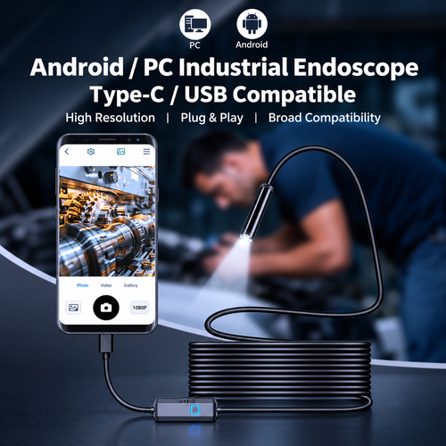 📸IP67 Waterproof High-Definition Pipe Endoscope Inspection Camera - Suitable for Automotive Inspection and Home Repair