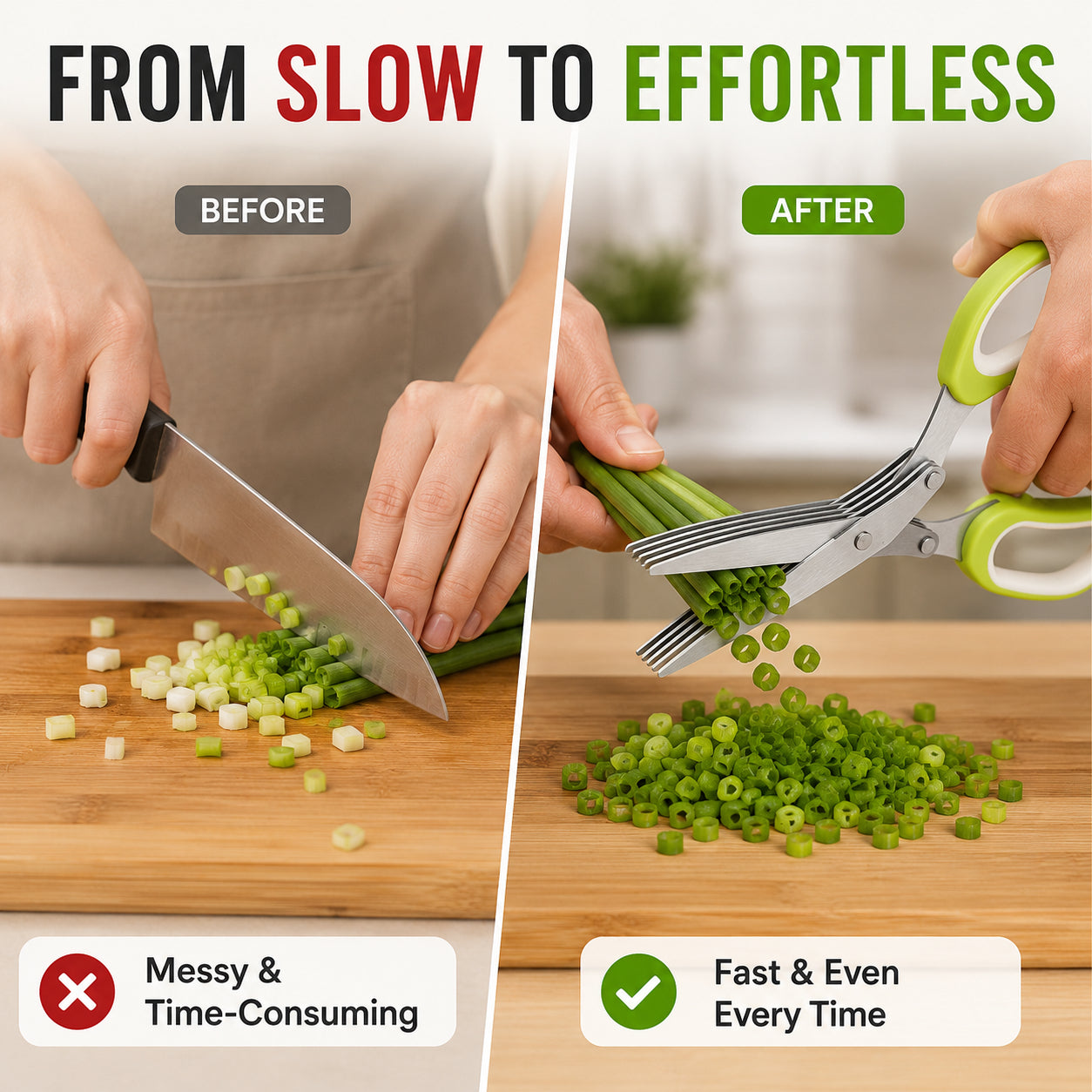 ✂️ 5-Blade Stainless Steel Herb Scissors – Fast Herb Chopper🌿
