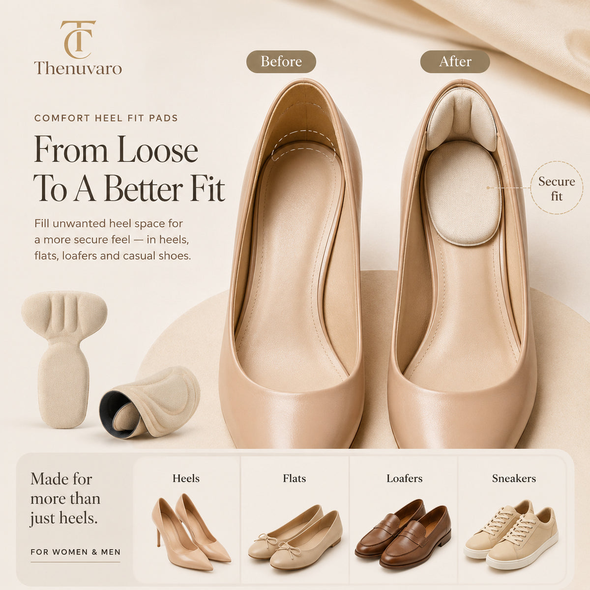 👠 10-Pair Pain-Free Heel Grips | Stop Shoes From Slipping & Blisters Fast ✨