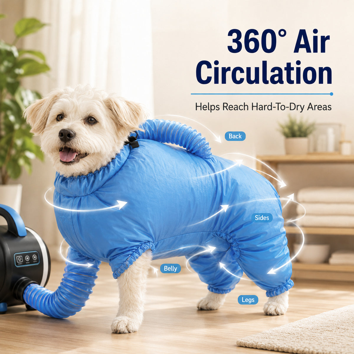 🐶 Dry Your Dog in Minutes with Zero Mess! Fast 360° Circulating Pet Dryer Bag 💨