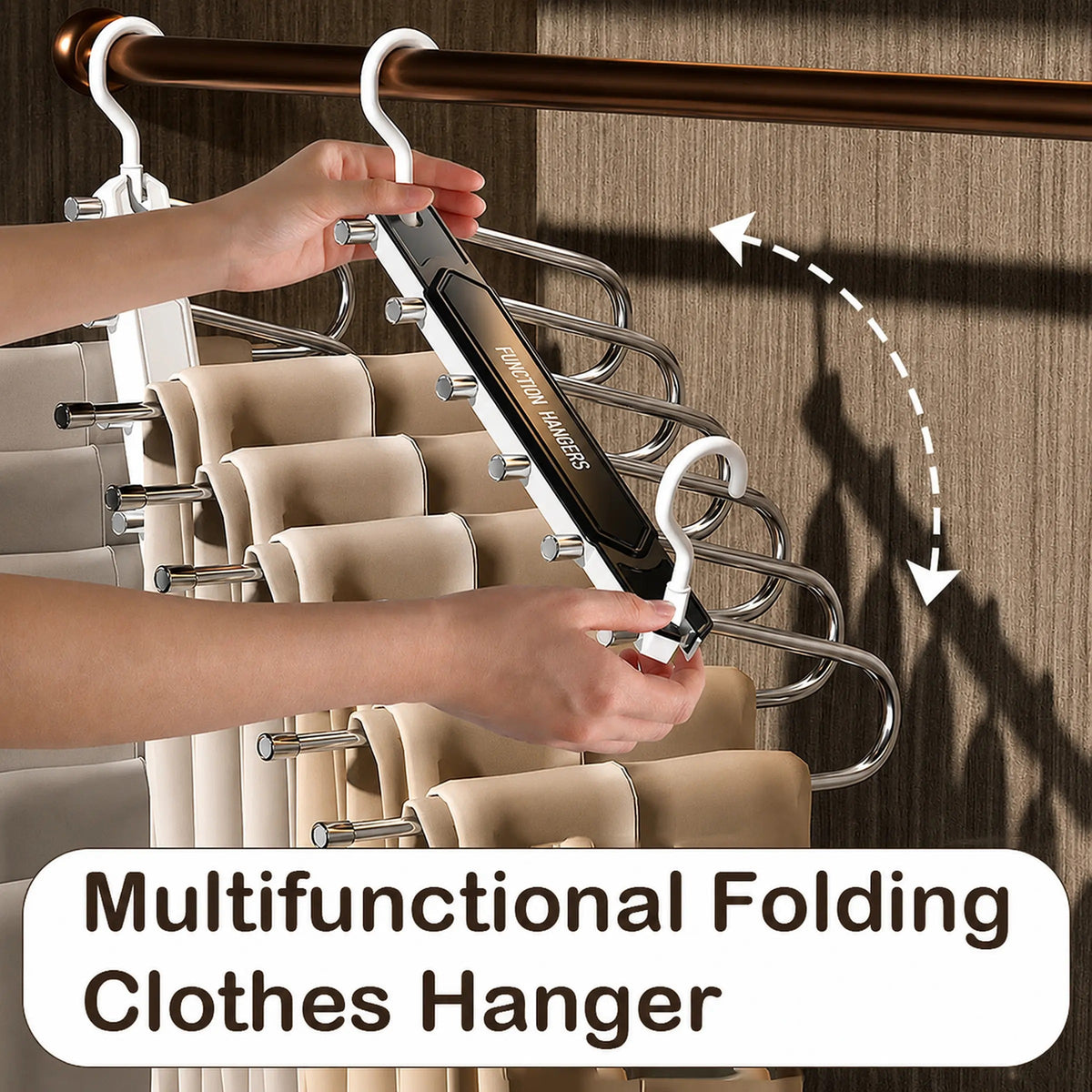 Space Saving 6-Layer Pants Hanger for Storage Organization