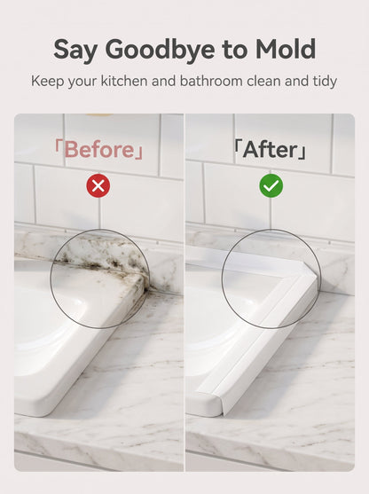 🔥 BUY 3 GET 1 FREE🚀 Instant Home Makeover — Peel & Stick Waterproof Caulk Tape for Sink & Tub 🛁✨